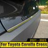 For Toyota Corolla Cross XG10 2021 2022 2023 Hybrid Stainless Steel Car Rear Trunk Tail Gate Door Strip Cover Trim Strip Sticker