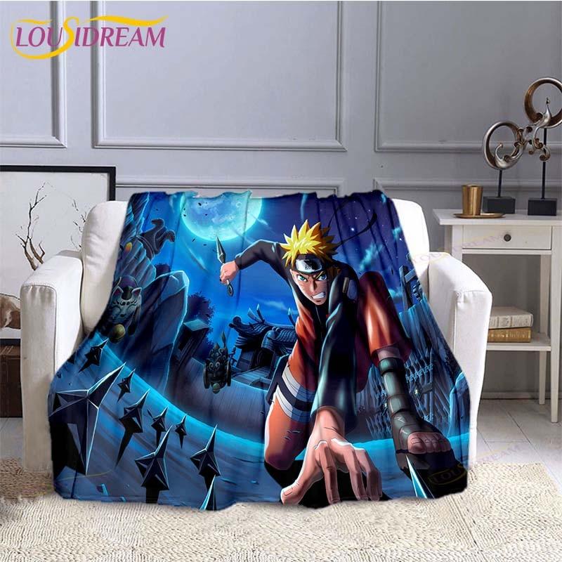 Модное одеяло Наруто, фланелевое одеяло в стиле аниме, мягкое одеяло с 3D принтом, мультяшное покрывало, диван, дорожное детское одеяло для кемпинга