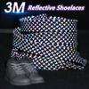 3M Reflective Shoelaces for Sneakers Flat Luminous Shoe Laces Cool Glow In The Dark Shoelace Adult Children Sports Shoestrings