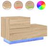 Table de chevet - Maison Exclusive - Chêne sonoma - LED RVB - 70x36x40,5 cm