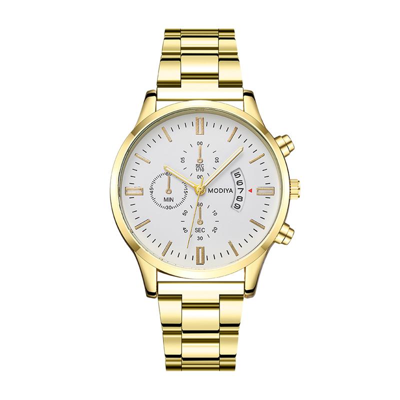 Модные аналоговые кварцевые часы, мужские часы-браслет со стальным ремешком, повседневные деловые наручные часы