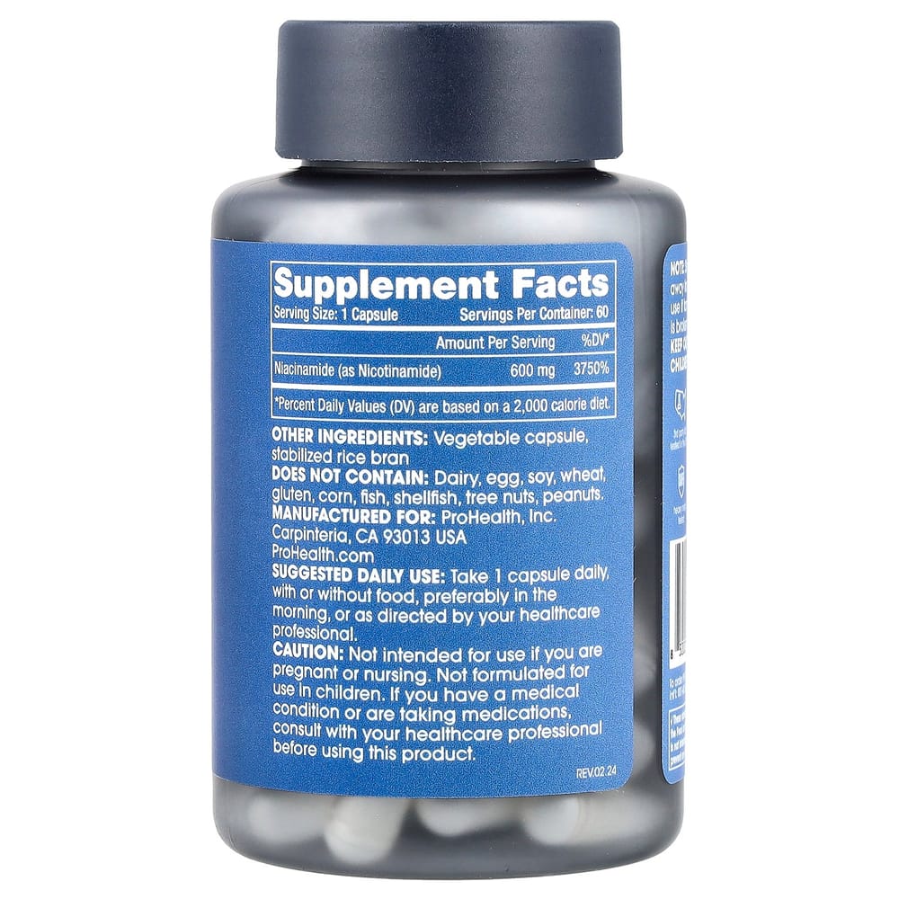Niacinamide 600mg Capsules, 60 Tablets