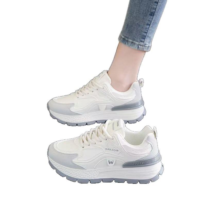 Women Thick Bottom Leather Sport Sneakers Soft Cloud Soles Non-slip All Mat Casual Platform Walking Running Shoes For Female