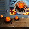 24pcs Halloween New Spider Candle Lamp Decor Led Electronic Luminous Decorative Atmosphere Lamp Desktop Small Ornaments Velas
