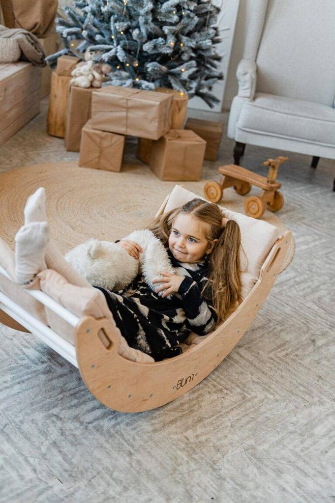 Wooden Rocker Moon White