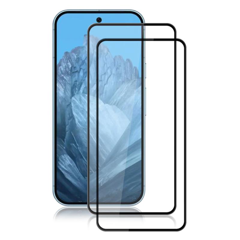 AMORUS 2Pcs For Google Pixel 9 Pro XL Screen Protector Tempered Glass Film Silk Printing Case Friendly