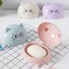 Soap Storage Rack Waterproof Drain Cartoon Animal Anti-crack Box for Bathroom