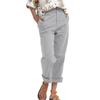Women's Solid Color Loose Casual Pants With Pockets, Straight Leg Pants Suit Pants