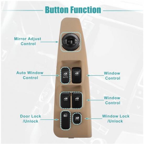 Driver Side Power Window Switch For Kia Spectra 2007-2009 Spectra5 2009 DWS1031