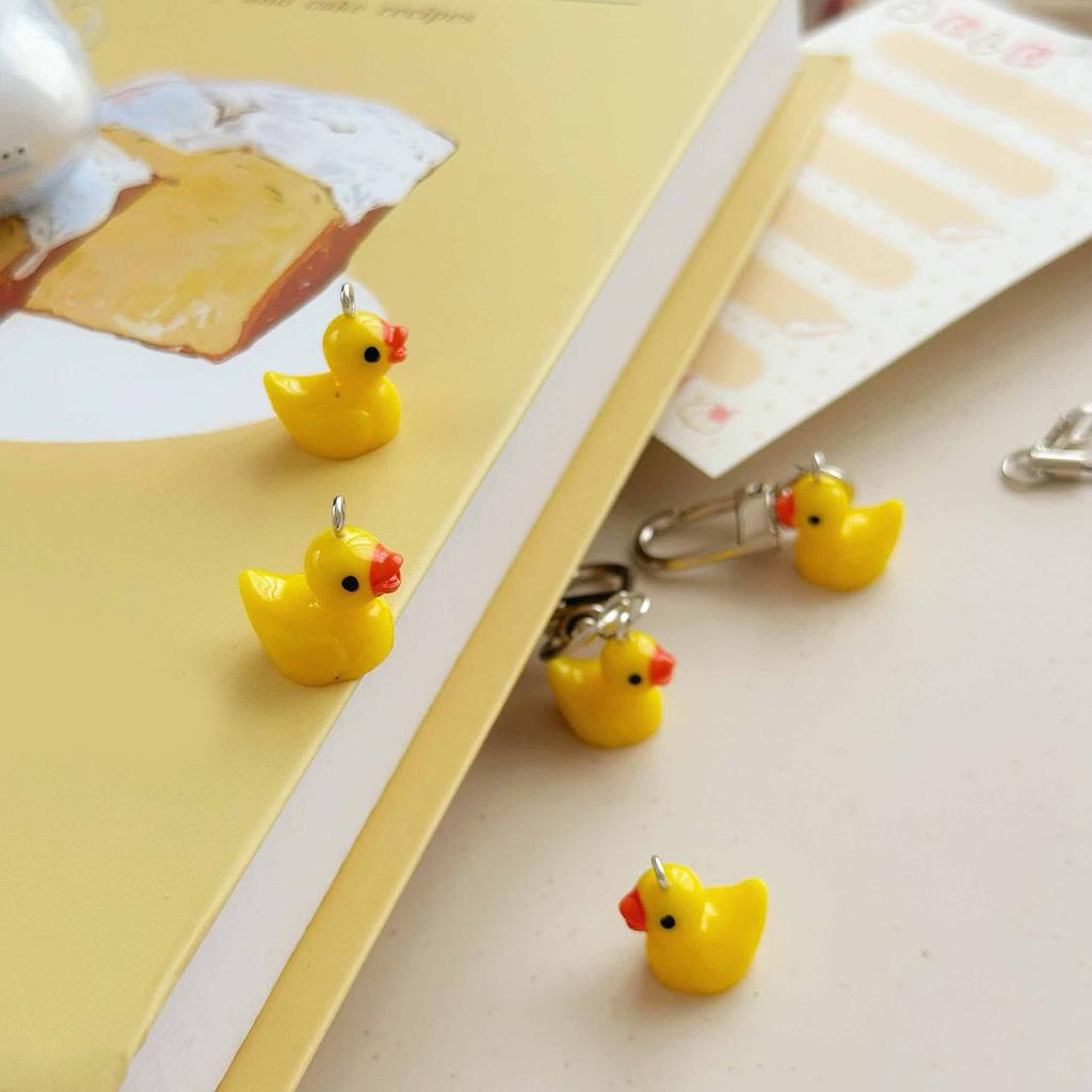 Желтый Утенок Ремешок для Мобильного Телефона Легкая Полимерная Подвеска Брелок Животное Брелок Подарок для Любителей Моды