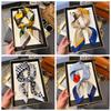 70*70cm Silk Shawl Square Printed Scarf Women Satin Neck Hair Band Soft Neckerchife Kerchief Bandana Foulard
