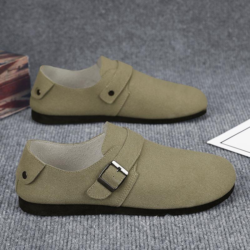 Летние мужские повседневные лоферы для вождения в британском стиле, низкие, на плоской подошве, мужская обувь 2024, новая обувь Doudou