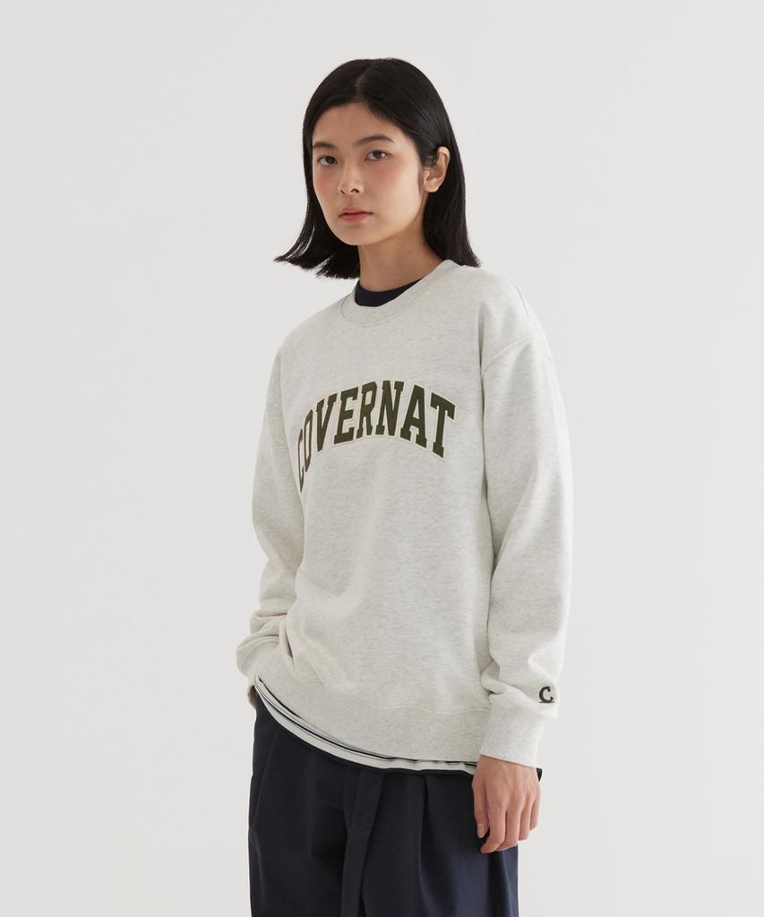 COVERNAT Arch Logo Sweatshirt Oatmeal