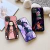 KK-10 Demon Slayer Soft Black Case for iPhone XR 14 15 11 12 13 6 7 8 X XS Pro Max Samsung S22 S23 S21 S24 FE Ultra S8 Plus