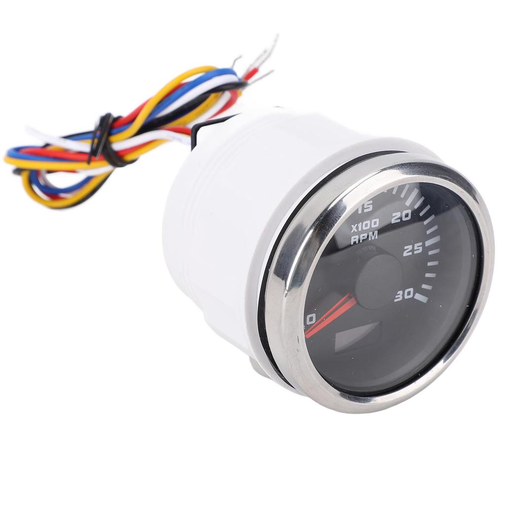 Тахометр 52 мм 3000 об/мин DC 9–32 В 7-цветная подсветка со счетчиком моточасов для грузовика, трактора, автомобиля, лодки