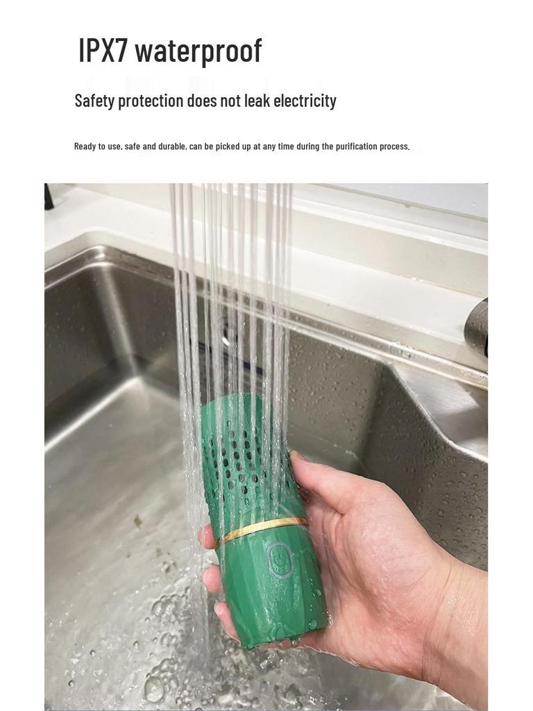 Автоматическая беспроводная мойка для фруктов и овощей: Портативная капсула для удаления пестицидов и остатков, стерилизации и дезинфекции