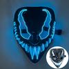 Unisex Adult  Curly Hair Plastic Clown Knight Costume Realistic Face Mask One Size Joker LED Mask Movie Cosplay Halloween Party