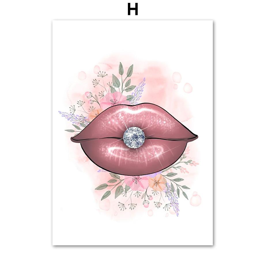 Макияж, красота, ногти, настенный художественный принт, брови, губы, помада, ресницы, холст, картина, скандинавский постер, бар, модная вечеринка, домашний декор
