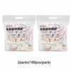 2 упаковки Утолщенная пищевая ПЭ одноразовая пластиковая пленка Эластичная пылезащитная крышка Шапочка для душа Универсальная
