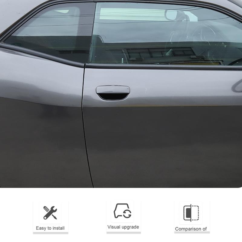 Ca ABS внешняя дверная ручка чаша орнамент крышка декоративная наклейка подходит для Dodge Challenger 2015 Up внешние аксессуары