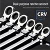 Double Head Reversible Quick Ratchet Wrench Set: Adjustable, Open End, Torx, Automotive Repair Tool.