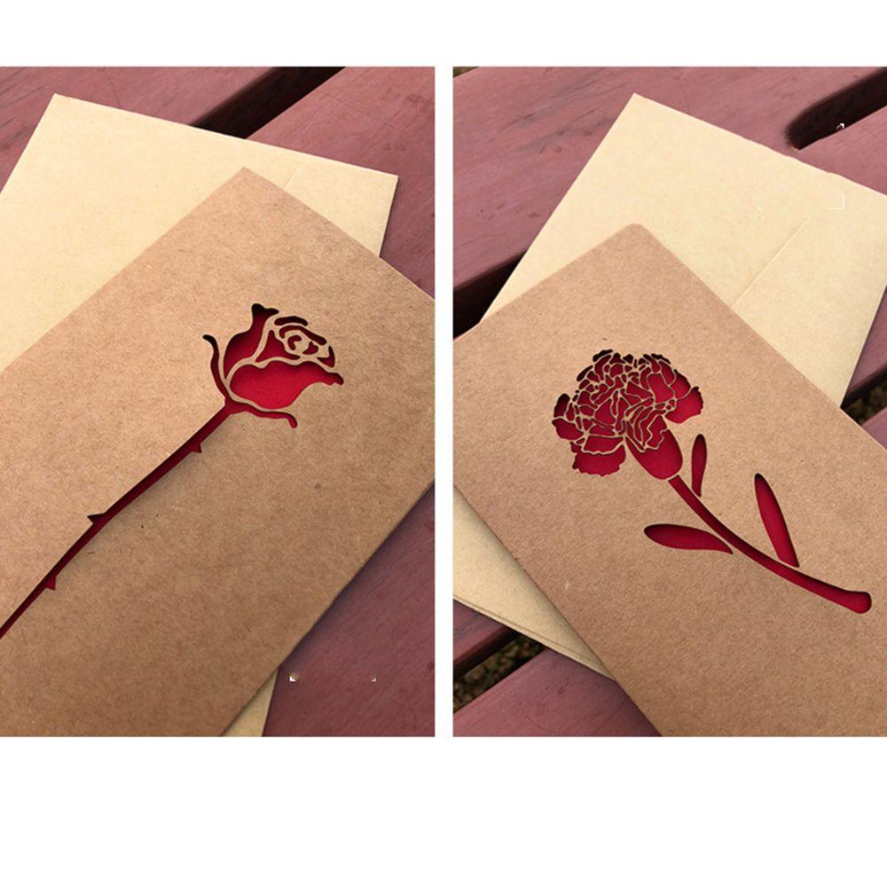 Gift Greeting Kraft Paper Wedding Love Decoration Invitation Card Love Heart Valentines Day