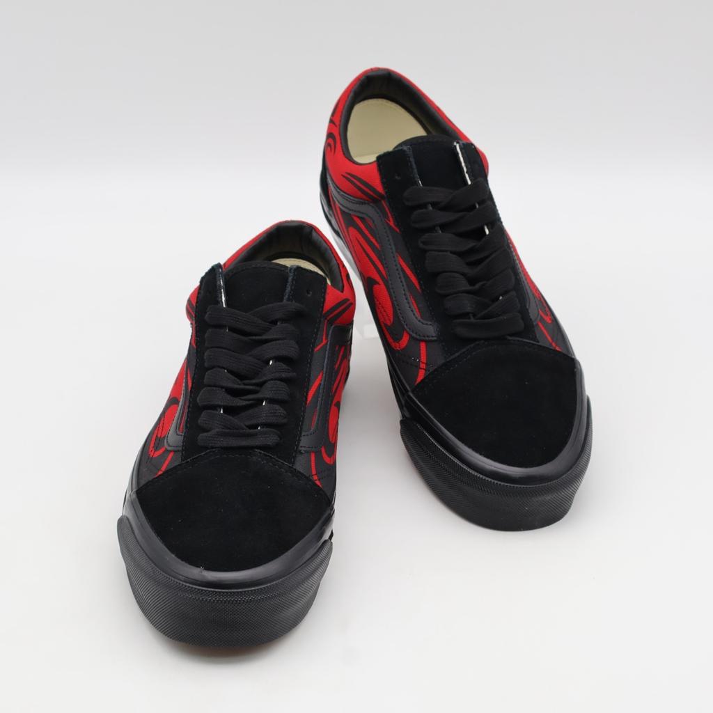 VN000D56458 Vans Premium Old Skool Y2K Пламя Черный Красный (Мужской)