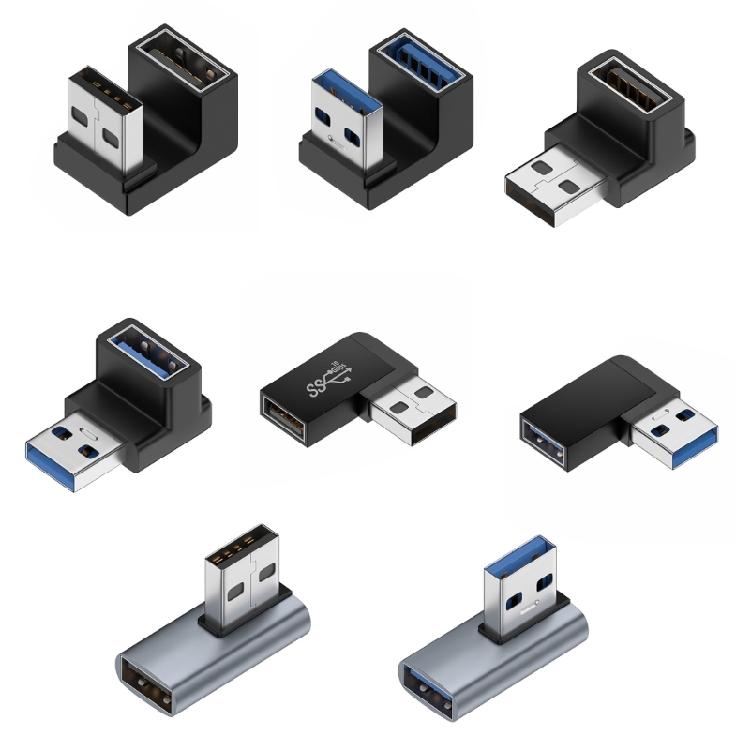 Угловой USB 3.0 Male to Female удлинитель, 90 градусов, вверх/вниз, для ПК