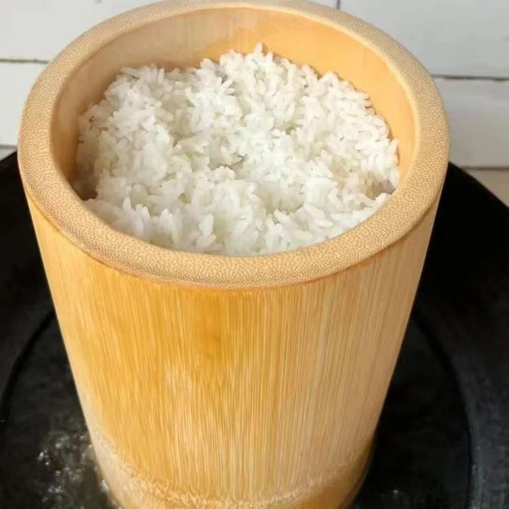 Reusable Bamboo Cooking Pot Natural Steaming Rice Container Bamboo Steamer Rice Bucket Commercial
