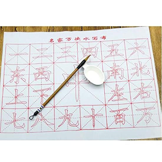 OVERisus Water Calligraphy Practice A convenient set including a brush and writing No ink Kit 6-piece (4 patterns) water-only tool. needed.