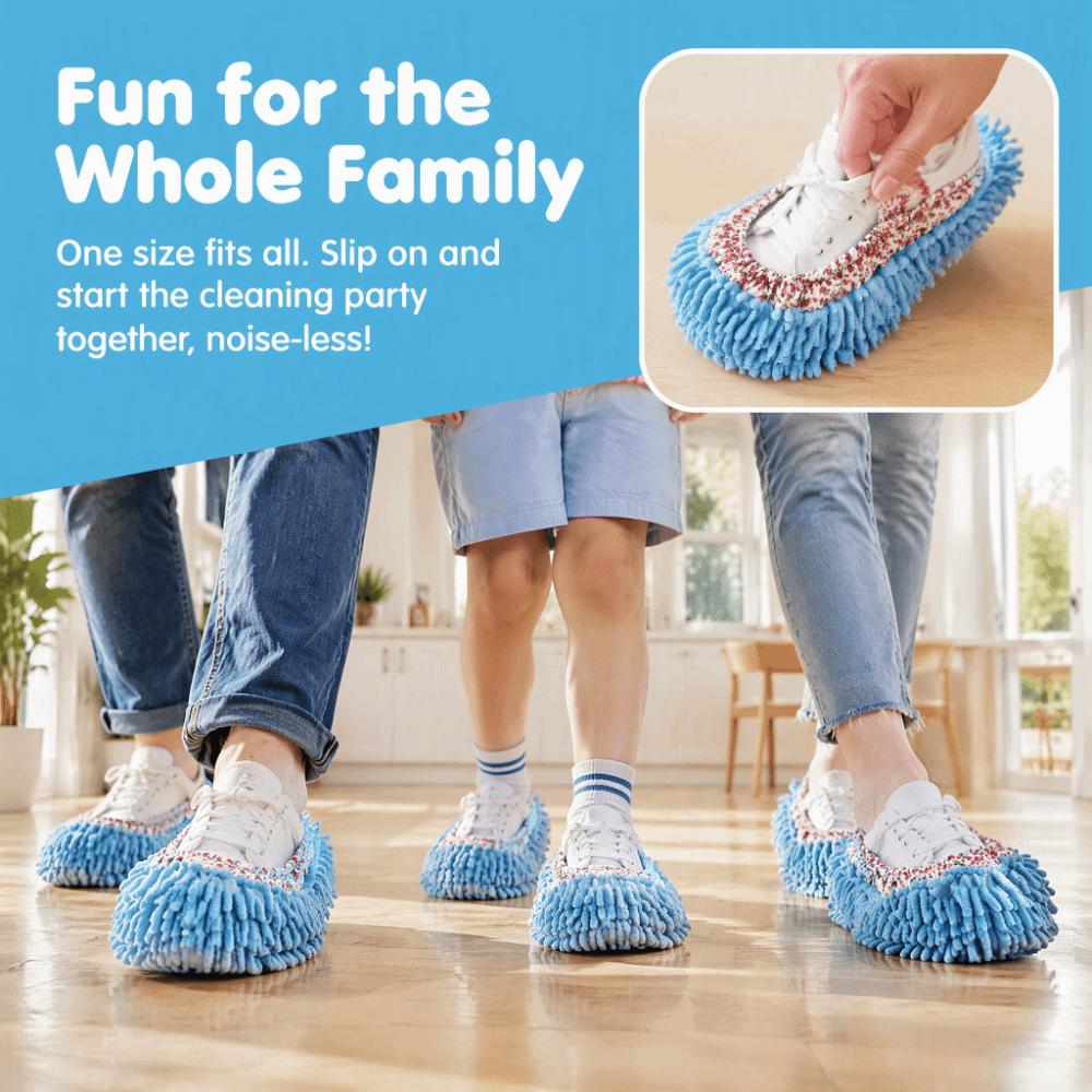 Chenille Floor Cleaning Mop 30*12cm Mopping Socks One Size Cleaning Shoes Floor Sweeping