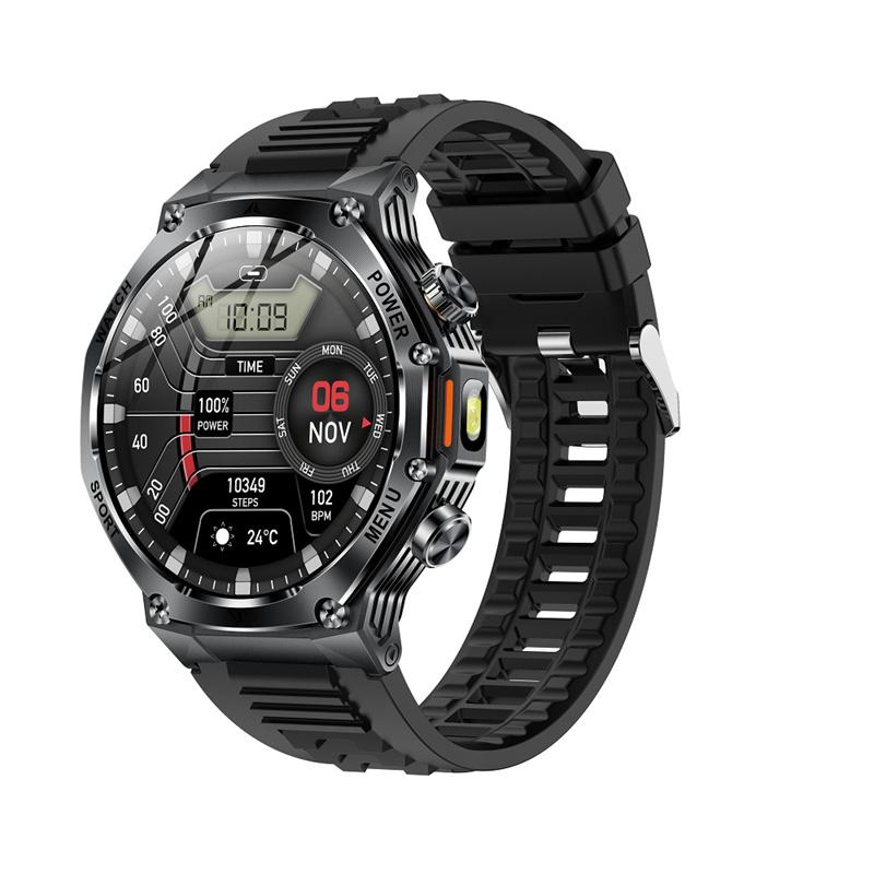 Умные часы AK82 1,8" Фонарик На открытом воздухе Мультиспорт Фитнес-трекер Мужские BT Беспроводные звонки 800 мАч Большая батарея Смарт-часы