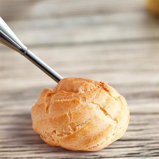 Набор кондитерских насадок из нержавеющей стали Легкие инструменты для украшения выпечки и глазури с 3 длинными насадками для эклеров Набор для украшения эклеров