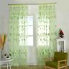 Useful Tulle Curtain Washable Thin Polyester Smooth Surface Sheer Curtain for Indoor