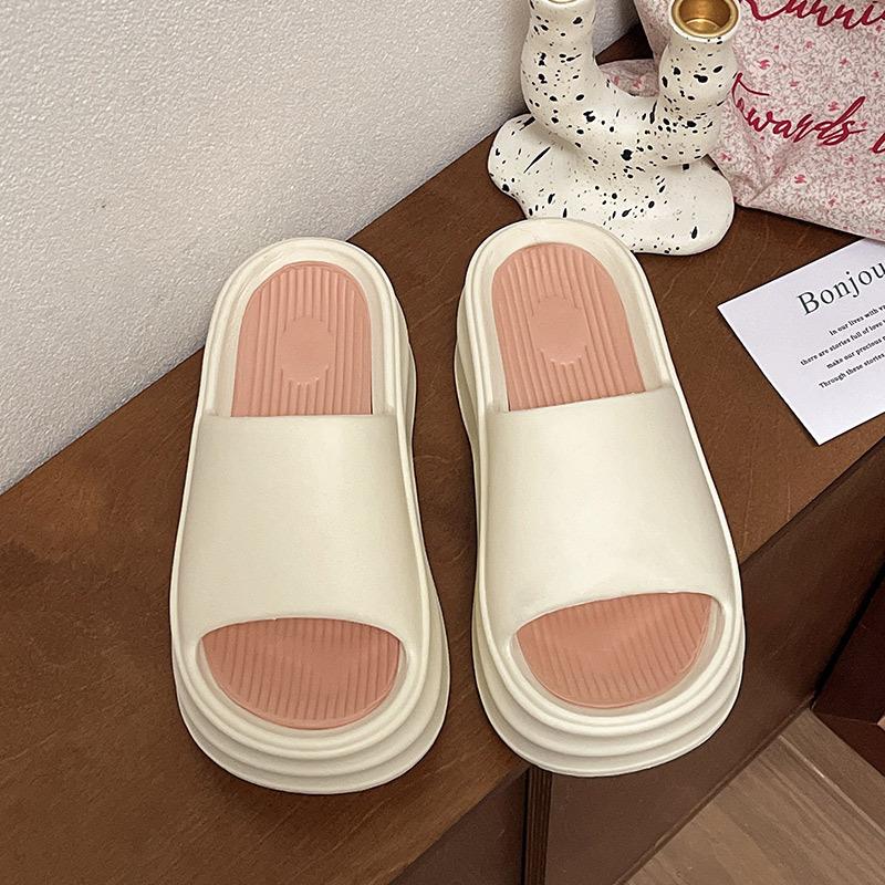 Модные Shevalues Новые Летние Женские Платформенные Шлепанцы на Каблуке Пляжные Шлепанцы Модные Плоские Сандалии Уличные Мягкие Облачные Домашние Туфли Для Женщин