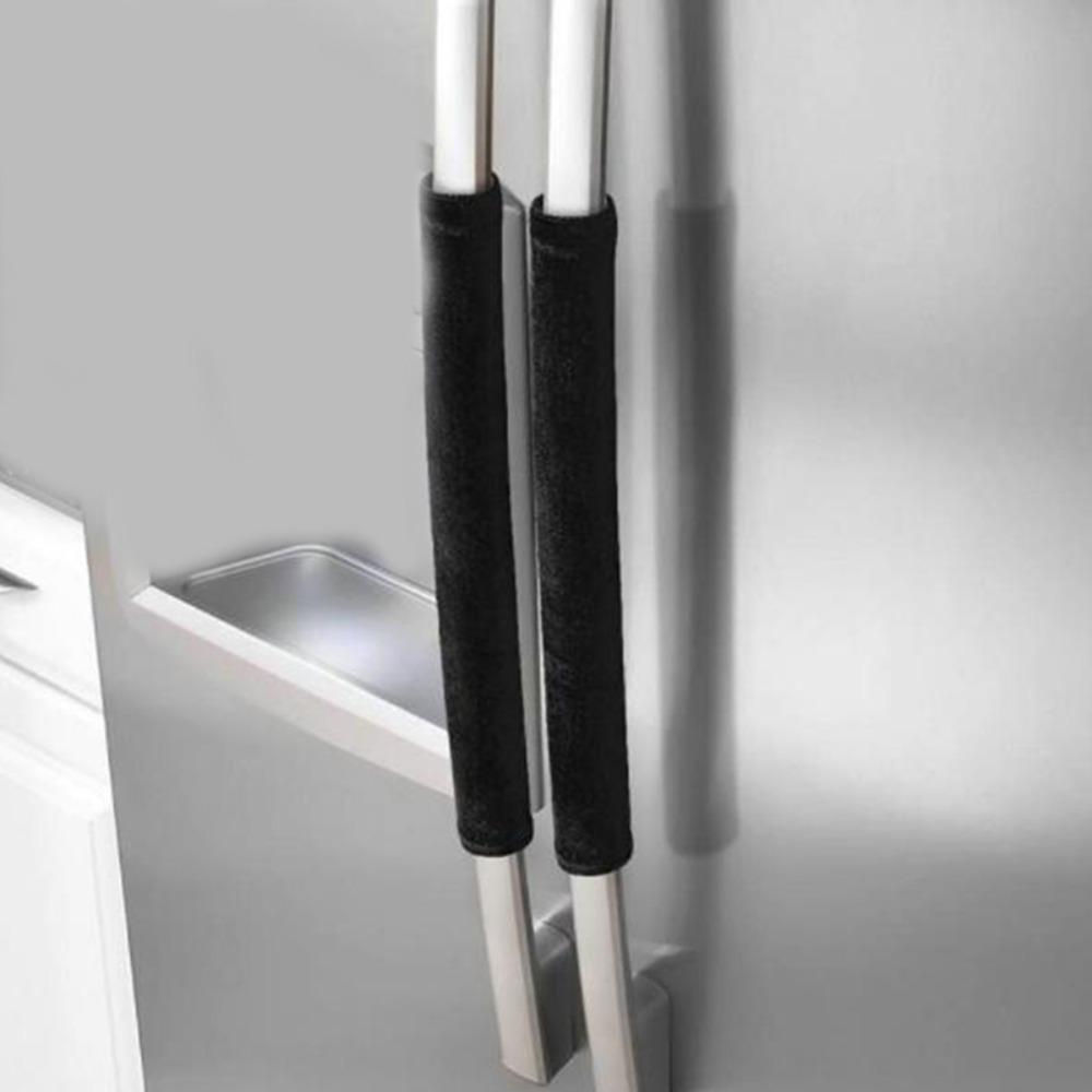 2Pcs Oil-proof Refrigerator Handle Cover Washable Stain-resistant Oven Door Handle Cover Appliance Handle Covers Home Decors