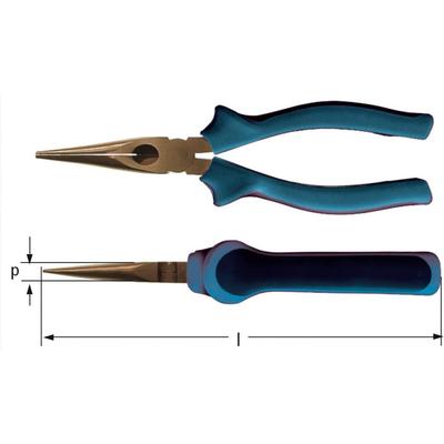 Длинногубцы EE1800B Snap-on (Инструменты с защелкой) Взрывобезопасный