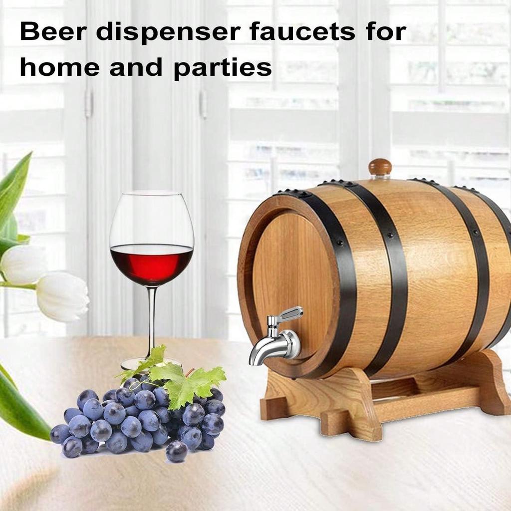 Leeseph Beverage Dispenser Replacement Spigot, Stainless Steel Dispenser Faucet Cold Beer Drink Juice Wine Barrel Faucet