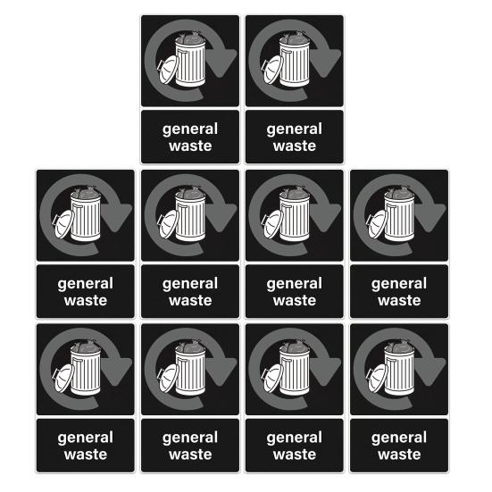 Наклейка для переработки для мусорного бака самоклеящаяся водонепроницаемая знаки сортировки отходов для дома офиса квартиры отеля школы и общественной зоны