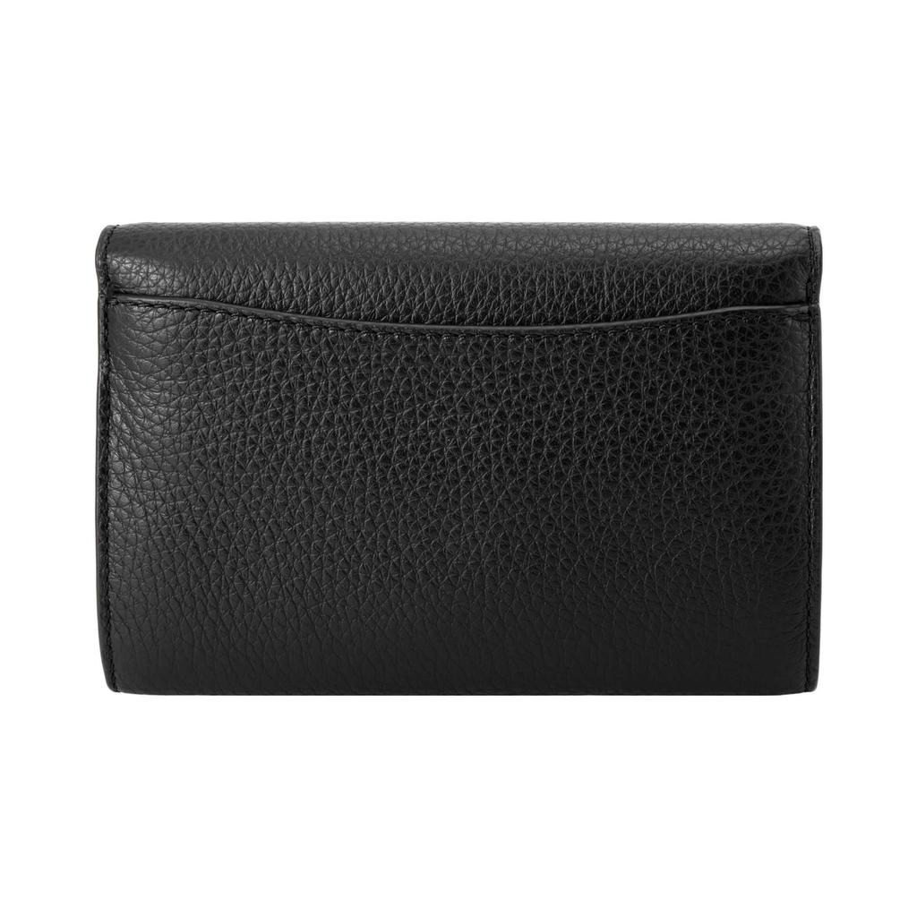 Coach Kleo Casual Travel Buckle Flap Clutch Leather Handbag Wallet Small Women handbag Black C6896-IMBLK