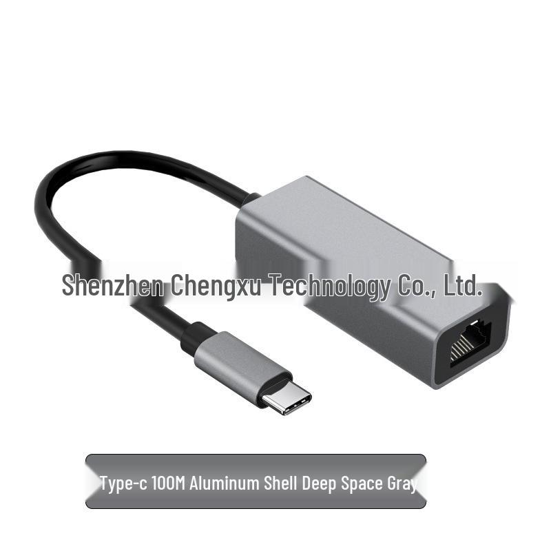Type-C/USB to RJ45 Ethernet Adapter, Driver-Free, 100Mbps for Mobile, Computer, TV