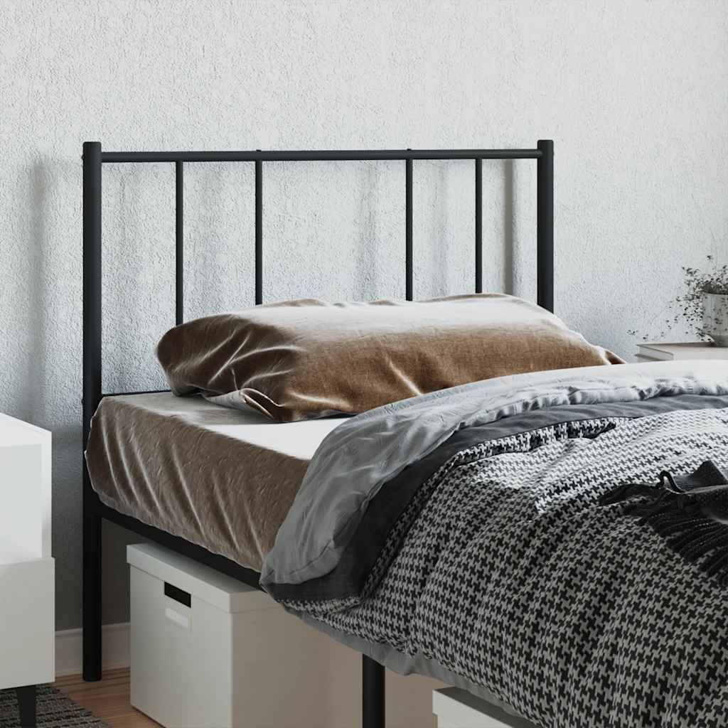Replacement Headboard Metal Black 90 cm