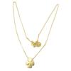 [P6934] - Handmade Gold 'Clover' Necklace - 12x12 Mm
