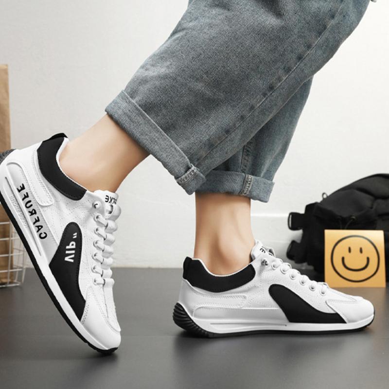 Модные мужские кроссовки, дышащие, повседневные, на толстой подошве, спортивная обувь, осенние, мужские, без застежек, нескользящие, для ходьбы, на плоской подошве, вулканизированная обувь, теннис