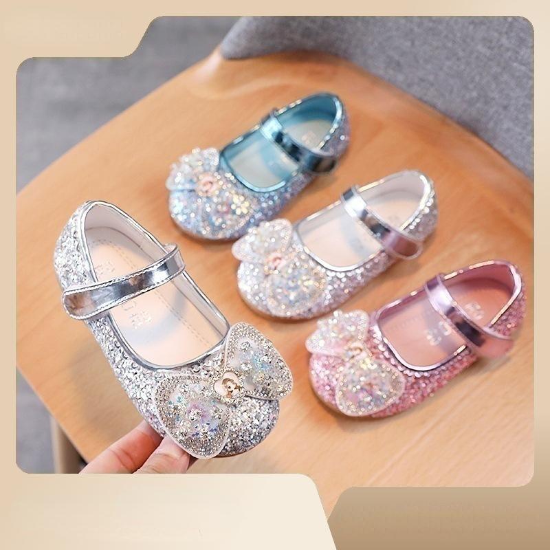 Обувь принцессы Zapatos NiñaGirl Весна Новые детские кожаные туфли с мультяшным принтом Туфли Мэри Джейн с блестками Туфли для девочек из мультфильмов Детские туфли Лолита