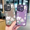 Прозрачный противоударный чехол с цветочным узором для iPhone 16 Pro Max 15 14 Pro 13 12 11, защитная пленка для объектива, прозрачный мягкий силиконовый чехол для телефона