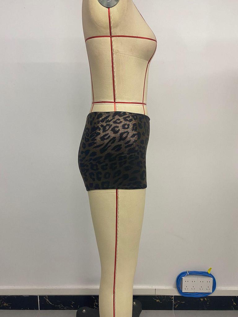 2026 Leopard Print Irregular Low-Rise Party Shorts for Women