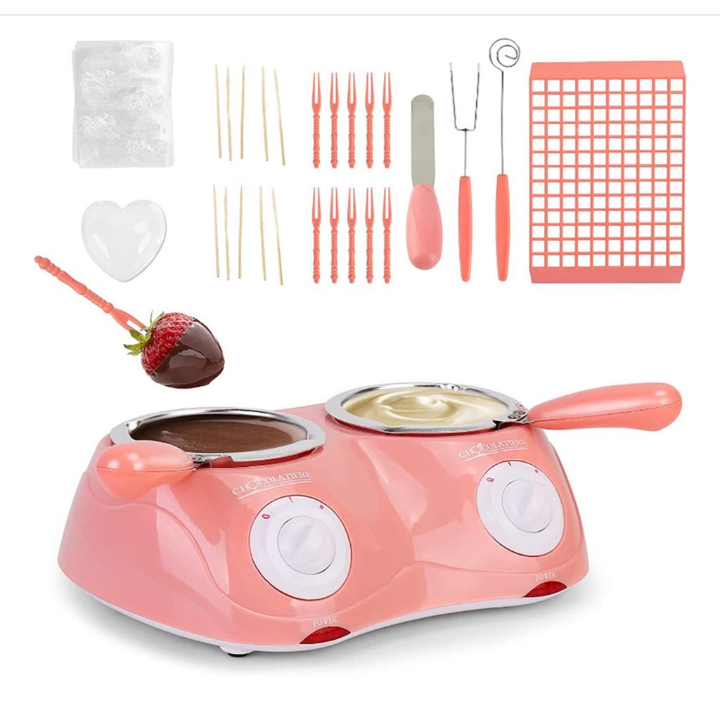 Electric Melting Chocolate Pot with Accessories Non Stick for Candy Chocolate Milk Cheese Candy Home
