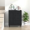 812232 vidaXL Black Buffet 69.5x34x90 Cm Engineered Wood