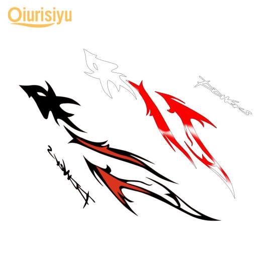 2шт автомобильная наклейка с пламенным узором самоклеящаяся наклейка из ПВХ на корпусе для внедорожника